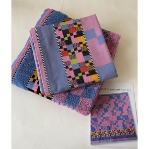 Set Hand- en Theedoek - Soft Square - Pink